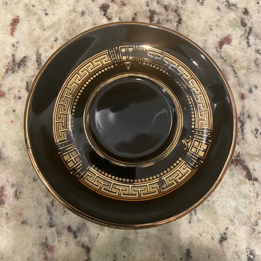 Fakiolas Saucer Handmade in Greece With 24K Gold